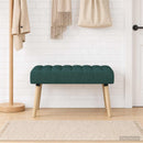 vidaXL Csatorna-parnás pad Sötétzöld 80 x 40 x 46 cm Szövet