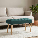 vidaXL Csatorna-parnás pad Sötétzöld 80 x 40 x 46 cm Szövet
