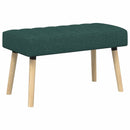 vidaXL Csatorna-parnás pad Sötétzöld 80 x 40 x 46 cm Szövet