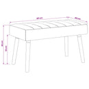 vidaXL Csatorna-parnás pad Tópszínű 80 x 40 x 46 cm Szövet