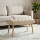 vidaXL Csatorna-parnás pad Krémszínű 80 x 40 x 46 cm Szövet