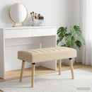 vidaXL Csatorna-parnás pad Krémszínű 80 x 40 x 46 cm Szövet