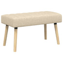 vidaXL Csatorna-parnás pad Krémszínű 80 x 40 x 46 cm Szövet