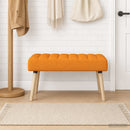 vidaXL Csatorna-parnás pad Sötét sárga 80 x 40 x 46 cm Szövet