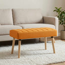vidaXL Csatorna-parnás pad Sötét sárga 80 x 40 x 46 cm Szövet