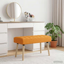 vidaXL Csatorna-parnás pad Sötét sárga 80 x 40 x 46 cm Szövet