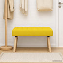vidaXL Csatorna-parnás pad Világos sárga 80 x 40 x 46 cm Szövet
