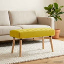 vidaXL Csatorna-parnás pad Világos sárga 80 x 40 x 46 cm Szövet