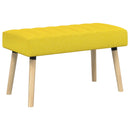 vidaXL Csatorna-parnás pad Világos sárga 80 x 40 x 46 cm Szövet