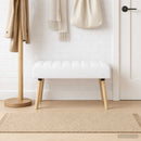 vidaXL Csatorna-parnás pad Fehér 80 x 40 x 46 cm Szövet