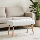 vidaXL Csatorna-parnás pad Fehér 80 x 40 x 46 cm Szövet