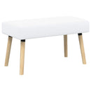 vidaXL Csatorna-parnás pad Fehér 80 x 40 x 46 cm Szövet