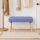 vidaXL Csatorna-parnás pad Farmerkék 80 x 40 x 46 cm Szövet