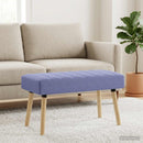vidaXL Csatorna-parnás pad Farmerkék 80 x 40 x 46 cm Szövet