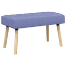 vidaXL Csatorna-parnás pad Farmerkék 80 x 40 x 46 cm Szövet