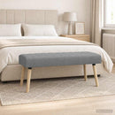 vidaXL Csatorna-parnás pad Világosszürke 110 x 40 x 46 cm Szövet