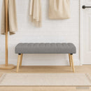 vidaXL Csatorna-parnás pad Világosszürke 110 x 40 x 46 cm Szövet