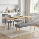 vidaXL Csatorna-parnás pad Világosszürke 110 x 40 x 46 cm Szövet