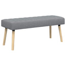 vidaXL Csatorna-parnás pad Világosszürke 110 x 40 x 46 cm Szövet