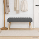 vidaXL Csatorna-parnás pad Sötétszürke 110 x 40 x 46 cm Szövet