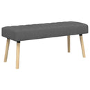 vidaXL Csatorna-parnás pad Sötétszürke 110 x 40 x 46 cm Szövet