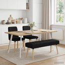 vidaXL Csatorna-parnás pad Fekete 110 x 40 x 46 cm Szövet