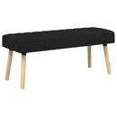 vidaXL Csatorna-parnás pad Fekete 110 x 40 x 46 cm Szövet
