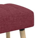 vidaXL Csatorna-parnás pad Bordó 110 x 40 x 46 cm Szövet