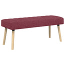 vidaXL Csatorna-parnás pad Bordó 110 x 40 x 46 cm Szövet