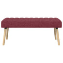 vidaXL Csatorna-parnás pad Bordó 110 x 40 x 46 cm Szövet