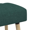 vidaXL Csatorna-parnás pad Sötétzöld 110 x 40 x 46 cm Szövet