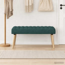 vidaXL Csatorna-parnás pad Sötétzöld 110 x 40 x 46 cm Szövet