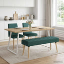 vidaXL Csatorna-parnás pad Sötétzöld 110 x 40 x 46 cm Szövet