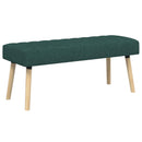 vidaXL Csatorna-parnás pad Sötétzöld 110 x 40 x 46 cm Szövet