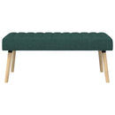 vidaXL Csatorna-parnás pad Sötétzöld 110 x 40 x 46 cm Szövet