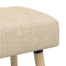vidaXL Csatorna-parnás pad Krémszínű 110 x 40 x 46 cm Szövet