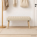 vidaXL Csatorna-parnás pad Krémszínű 110 x 40 x 46 cm Szövet