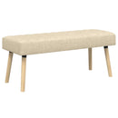 vidaXL Csatorna-parnás pad Krémszínű 110 x 40 x 46 cm Szövet