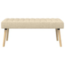 vidaXL Csatorna-parnás pad Krémszínű 110 x 40 x 46 cm Szövet