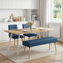 vidaXL Csatorna-parnás pad Kék 110 x 40 x 46 cm Szövet