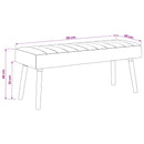 vidaXL Csatorna-parnás pad Kék 110 x 40 x 46 cm Szövet