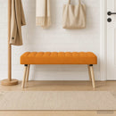 vidaXL Csatorna-parnás pad Sötét sárga 110 x 40 x 46 cm Szövet