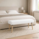 vidaXL Csatorna-parnás pad Fehér 110 x 40 x 46 cm Szövet