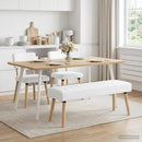vidaXL Csatorna-parnás pad Fehér 110 x 40 x 46 cm Szövet