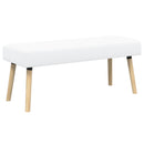 vidaXL Csatorna-parnás pad Fehér 110 x 40 x 46 cm Szövet