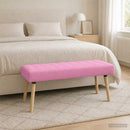 vidaXL Csatorna-parnás pad Rózsaszín 110 x 40 x 46 cm Szövet