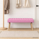 vidaXL Csatorna-parnás pad Rózsaszín 110 x 40 x 46 cm Szövet