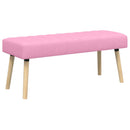 vidaXL Csatorna-parnás pad Rózsaszín 110 x 40 x 46 cm Szövet