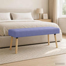 vidaXL Csatorna-parnás pad Farmerkék 110 x 40 x 46 cm Szövet