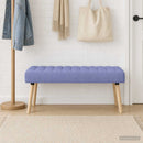 vidaXL Csatorna-parnás pad Farmerkék 110 x 40 x 46 cm Szövet